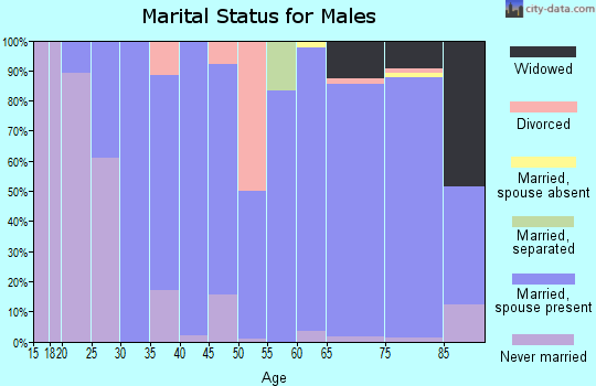 Zip code 68718 marital status for males