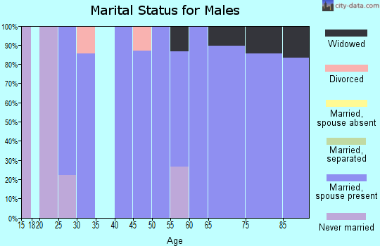 Zip code 68720 marital status for males