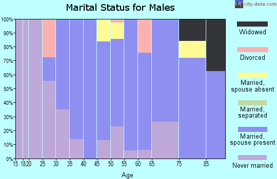 Zip code 68727 marital status for males