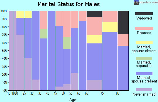 Zip code 68745 marital status for males
