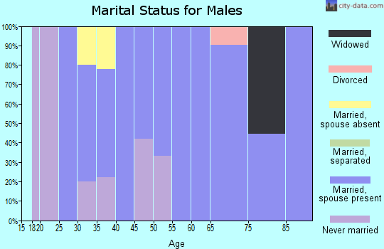 Zip code 68755 marital status for males