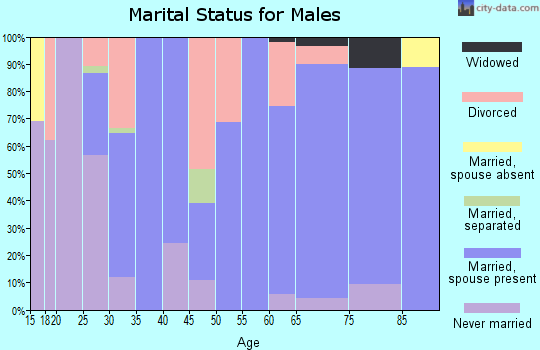 Zip code 68769 marital status for males