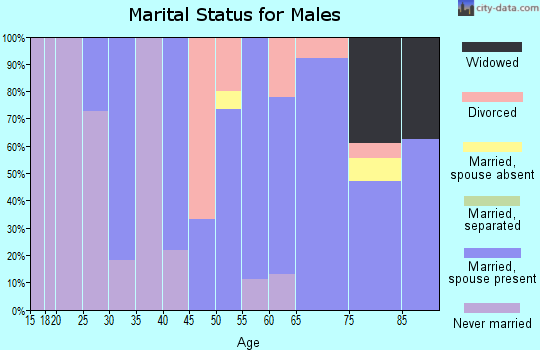 Zip code 68777 marital status for males