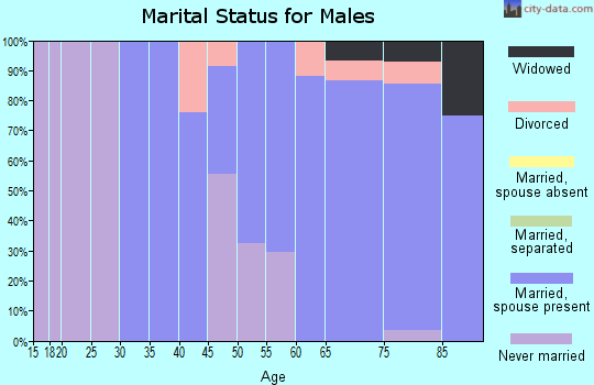 Zip code 68815 marital status for males