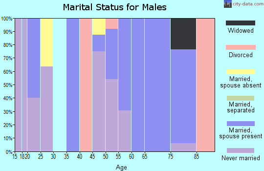 Zip code 68817 marital status for males
