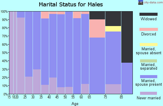 Zip code 68822 marital status for males