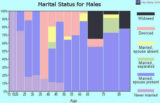 Zip code 68831 marital status for males