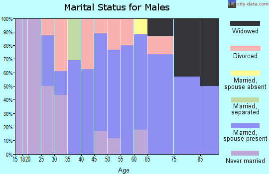 Zip code 68835 marital status for males