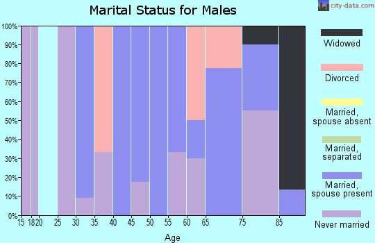 Zip code 68842 marital status for males