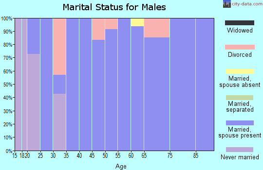 Zip code 68843 marital status for males