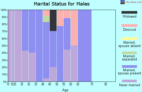 Zip code 68846 marital status for males