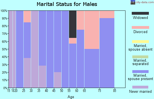 Zip code 68858 marital status for males