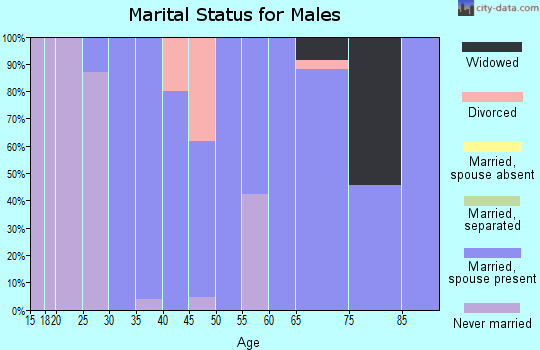 Zip code 68941 marital status for males
