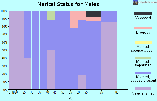 Zip code 68942 marital status for males