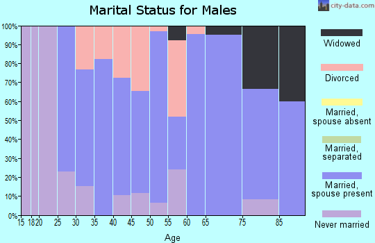 Zip code 68947 marital status for males