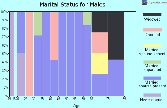 Zip code 68948 marital status for males