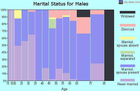 Zip code 68967 marital status for males