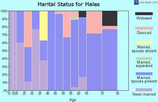 Zip code 68982 marital status for males