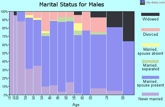 Zip code 69001 marital status for males