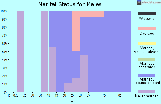 Zip code 69026 marital status for males
