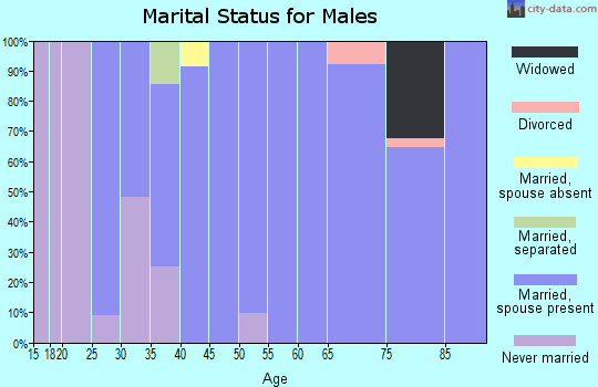 Zip code 69028 marital status for males