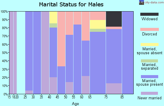 Zip code 69032 marital status for males