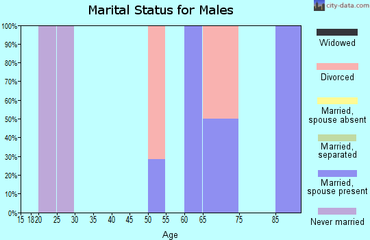 Zip code 69036 marital status for males