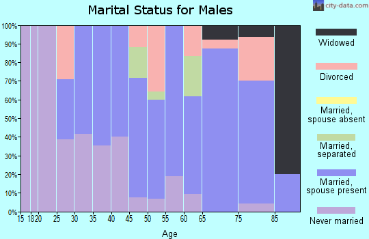Zip code 69120 marital status for males