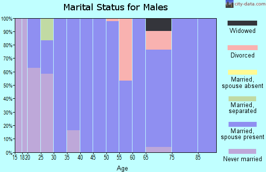 Zip code 69123 marital status for males