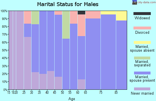 Zip code 69127 marital status for males