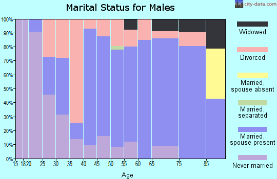 Zip code 69129 marital status for males