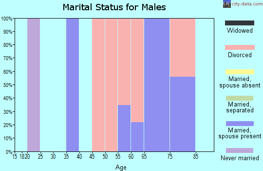 Zip code 69146 marital status for males