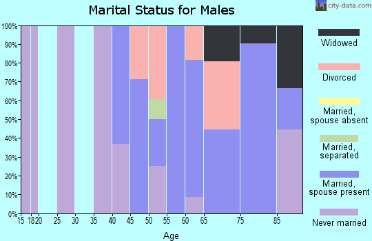 Zip code 69147 marital status for males