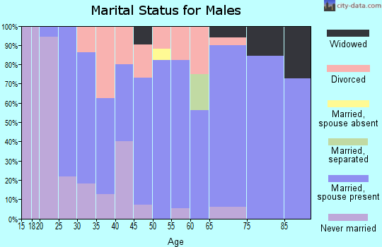 Zip code 69151 marital status for males