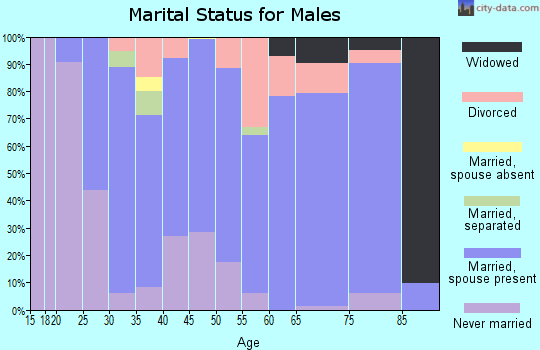 Zip code 69153 marital status for males