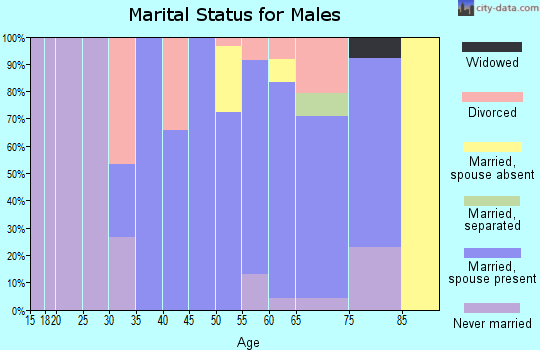 Zip code 69156 marital status for males