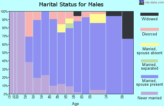 Zip code 69165 marital status for males