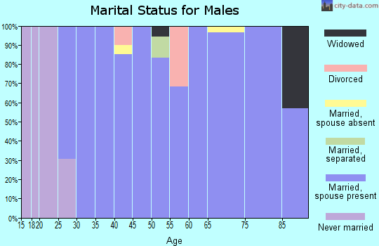 Zip code 69166 marital status for males