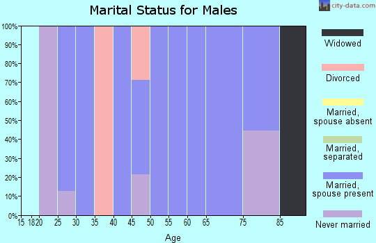 Zip code 69168 marital status for males