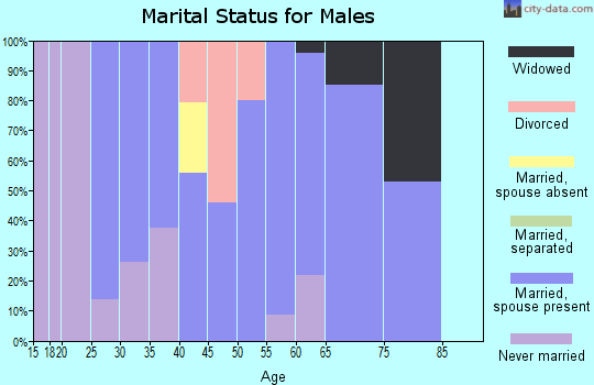 Zip code 69169 marital status for males