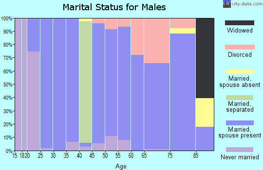 Zip code 69210 marital status for males