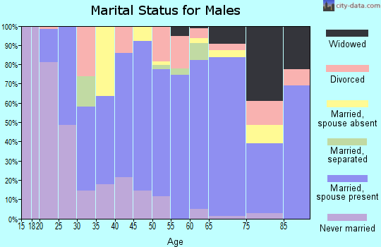 Zip code 69301 marital status for males