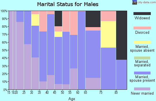 Zip code 69334 marital status for males