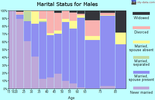 Zip code 69341 marital status for males