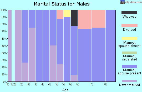 Zip code 69346 marital status for males