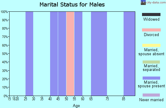 Zip code 69354 marital status for males