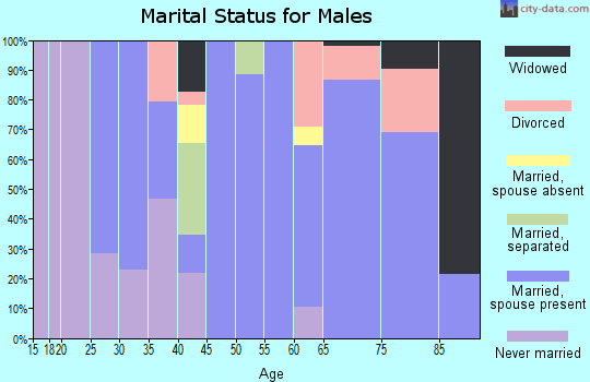 Zip code 69360 marital status for males