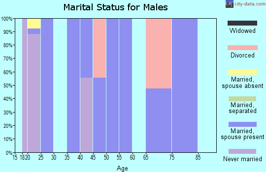 Zip code 69366 marital status for males
