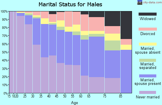 Zip code 70115 marital status for males