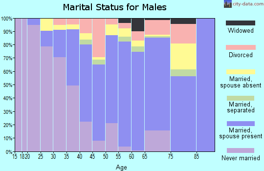 Zip code 70129 marital status for males